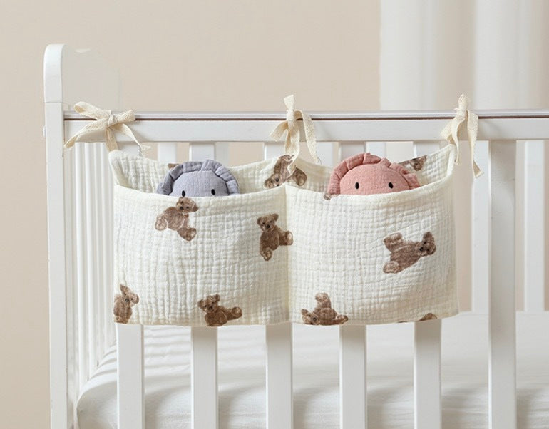 Baby crib hanging storage bag baby bedside hanging bag hanging basket bedside bed fence storage bed storage bag storage box stroller hanging bag