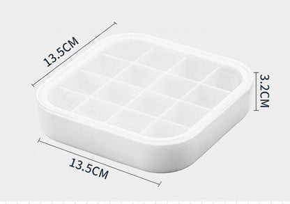 Household 16-grid silicone ice tray square ice tray homemade model ice cube ice cream box baby food