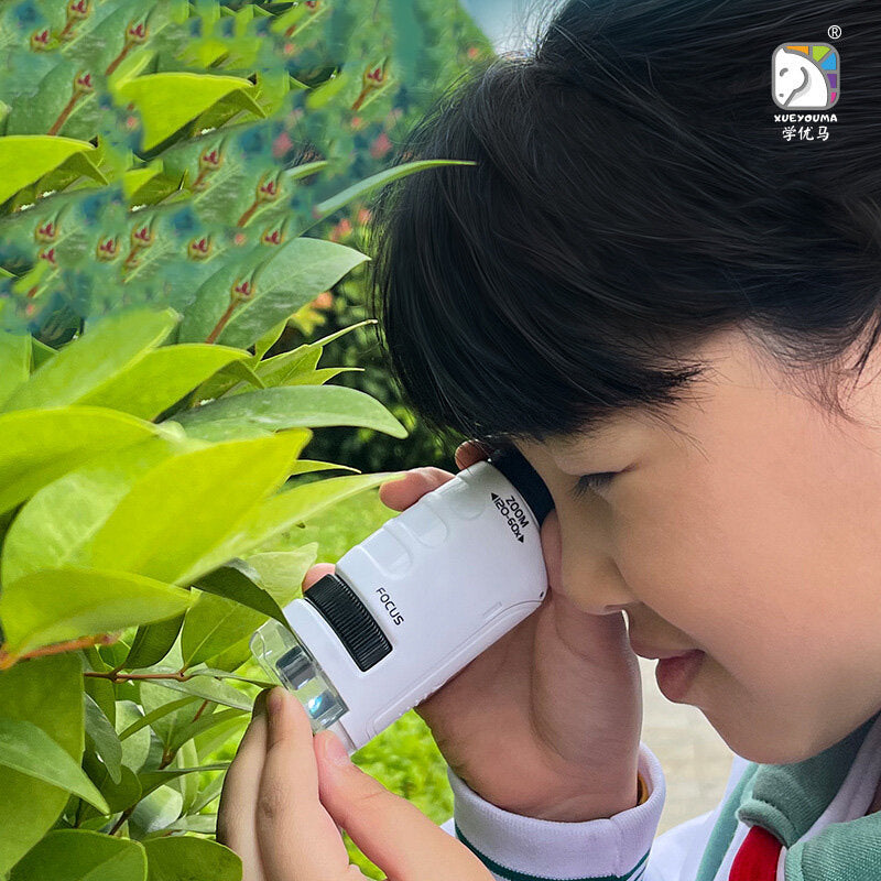 儿童3合1手持便携式显微镜科学生物实验套装小学生幼儿科教玩具科学实验玩具