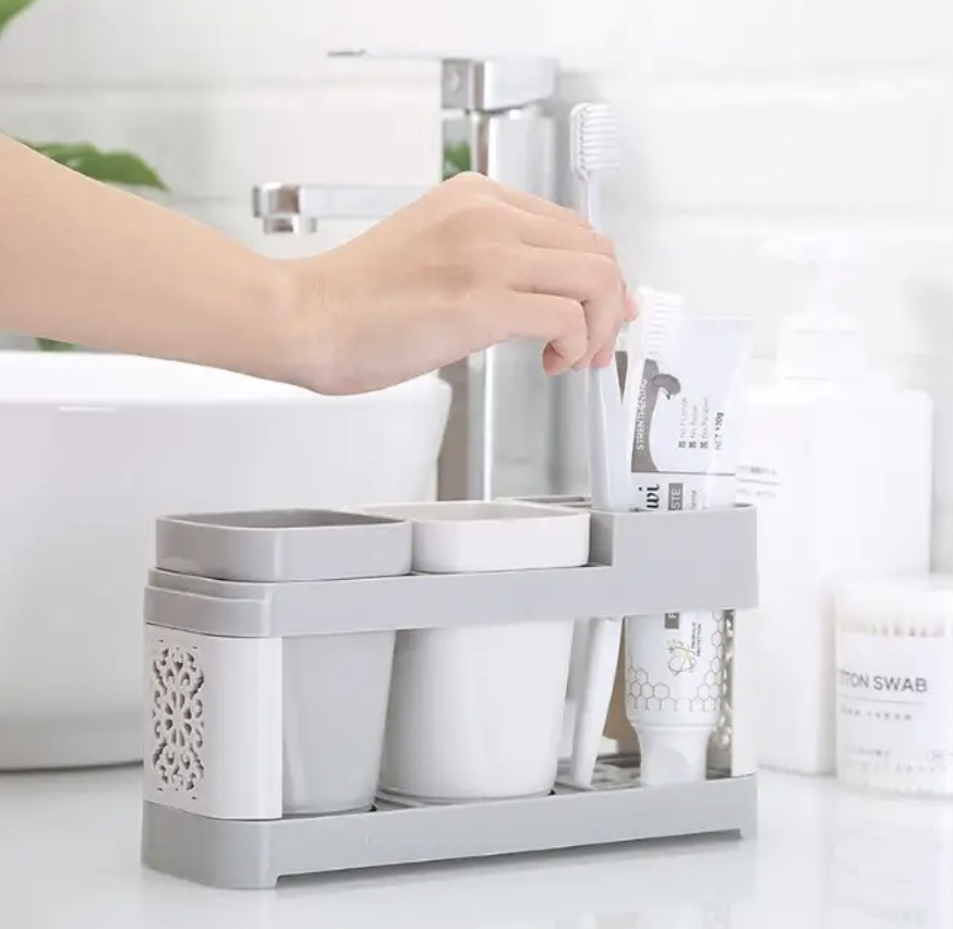Mouthwash cup set toothbrush cup holder toothbrush rack storage rack bathroom storage toothbrush holder