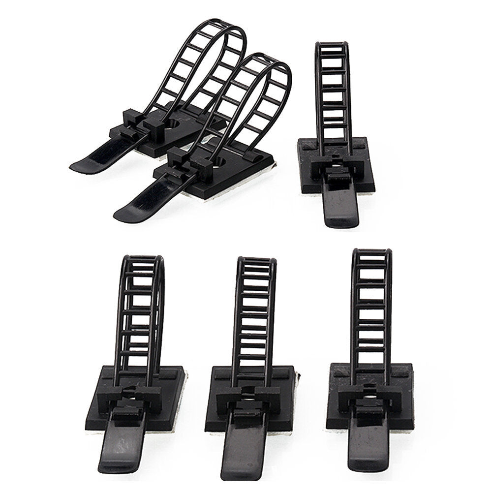 [10 Pack] Wire tie, adjustable fixed wire clip, adhesive fixed seat, driving recorder wiring buckle, wire network cable clip