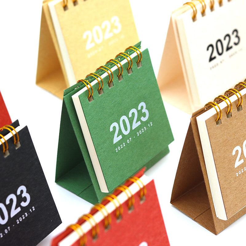 2023 Calendar Creative Simple Desktop Style Mini Desk Calendar Small Fresh Student Portable Note Calendar Book Decoration Calendar Handbook