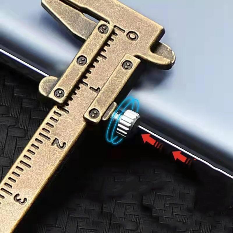 迷你遊標卡尺飾品小巧掛件測量工具家用便攜式小型玉珠寶文玩卡尺 間尺 圓規