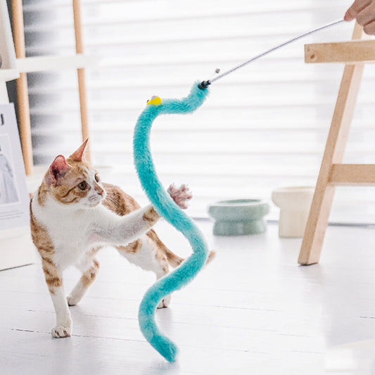 Extra long caterpillar cat stick, velvet cat stick, bell, cat stick, cat stick, cat pole, cat pole, cat toy, cat toy, cat toy, cat artifact, sound toy