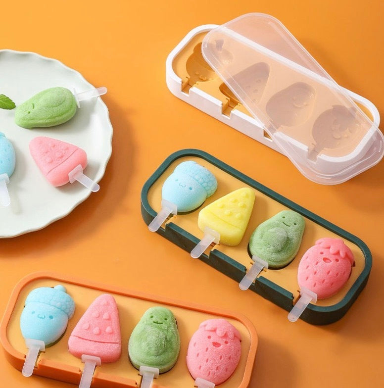 Ice cream molds for home use to make creative popsicles, popsicles, ice cream, ice cubes, cheese sticks, food grade grinding tools, random colors