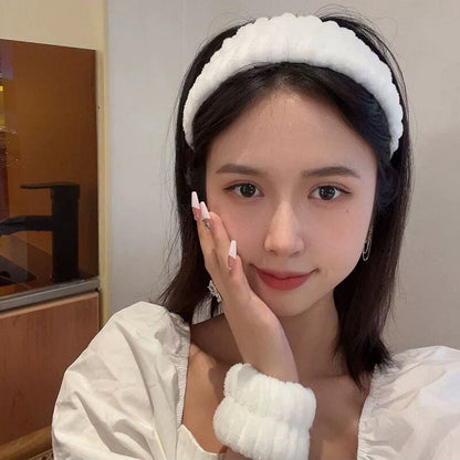 洗脸手腕发圈洗脸化妆运动瑜伽带发饰女亲肤扎头发