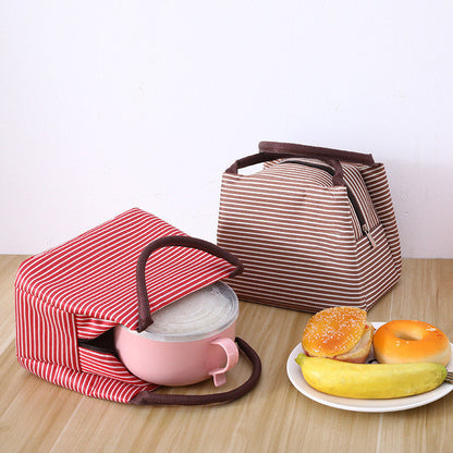 Japanese outdoor portable portable lunch box thermal bag [blue]