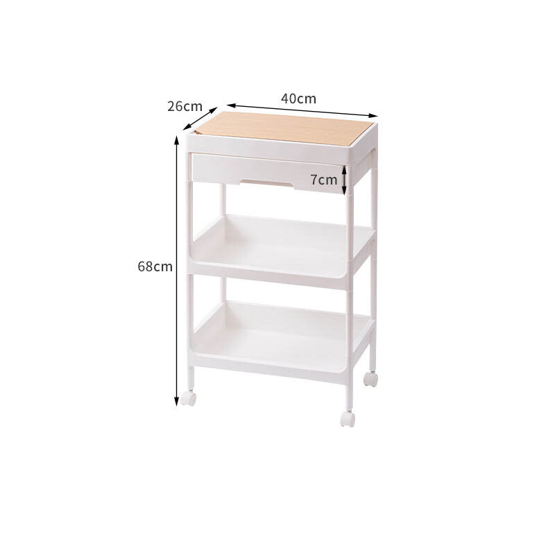 Trolley storage rack floor-standing kitchen bathroom mobile snack bathroom multi-layer bedroom bedside storage storage rack