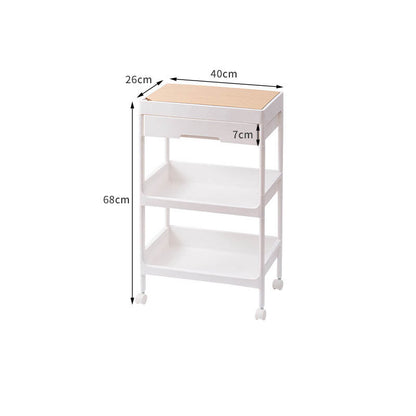 Trolley storage rack floor-standing kitchen bathroom mobile snack bathroom multi-layer bedroom bedside storage storage rack