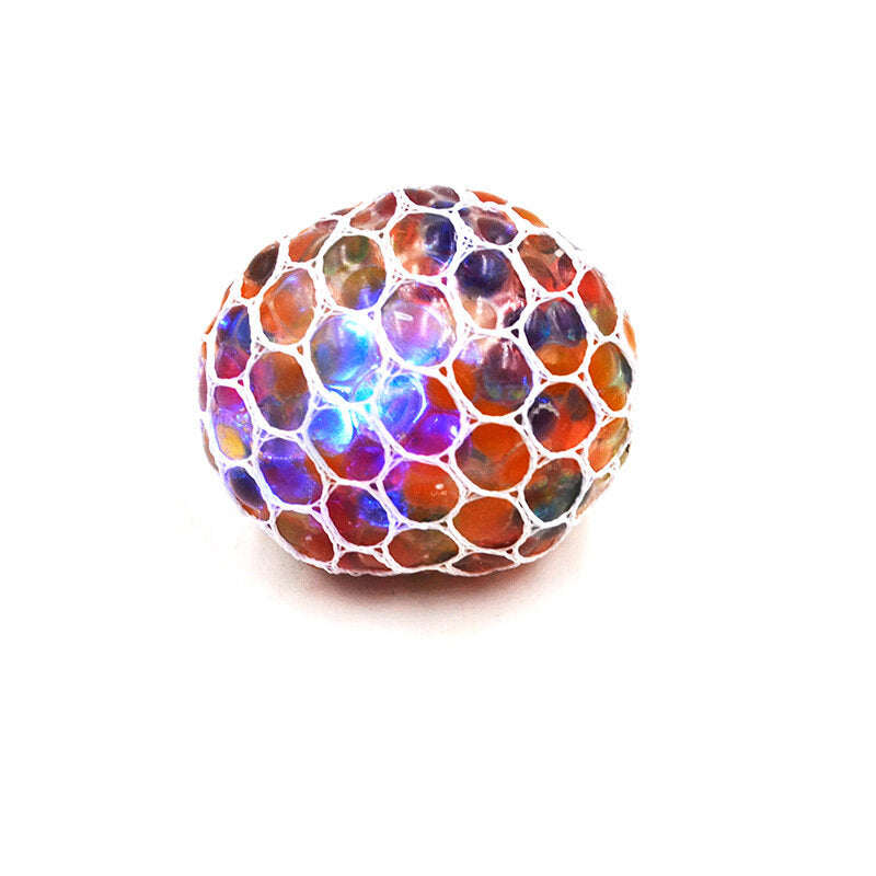 創意新奇特減壓葡萄球手捏發泄球6.0發光彩珠球 3個一套 整蠱玩具