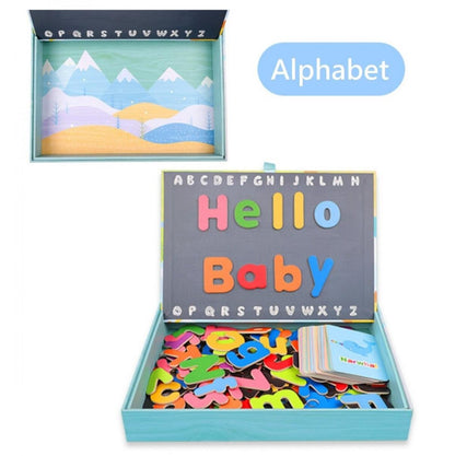 兒童磁性英語拼字, 幼兒英文教材，英語拼字遊戲，學前早教訓練，字母拼圖，早期英文啟蒙訓練，拼寫學習玩具，ABC木製顏色字母遊戲 認知玩具