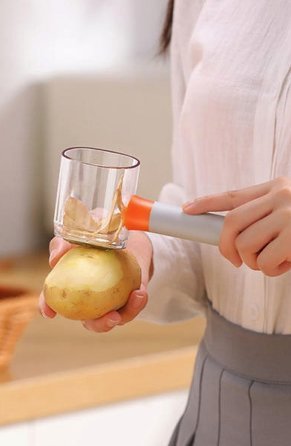 乾淨安全刨皮器 可收納水果削皮刀多功能廚房家用去皮刀削蘋果薯仔土豆皮神器刮皮刨刀 削皮刀 刨