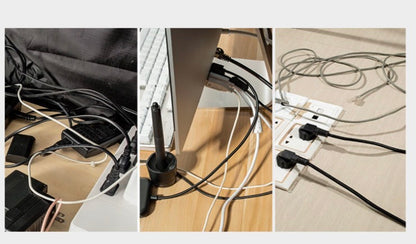 Kitchen cord winder, household appliance cord, soft cord storage and holder, winding cord shelf, plug organizer, cord clip, table and cord storage