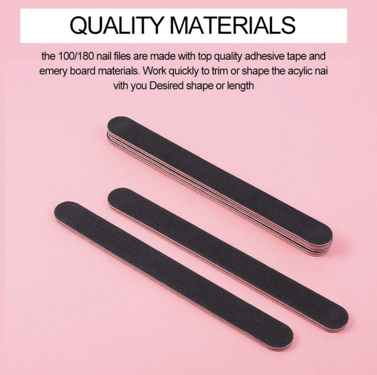 [Pack of 5] Manicure Double-sided Polishing Strips Black Nail File EVA Red Heart Scrubbing Strips Manicure Matte Rubbing Strips Nail File Nail