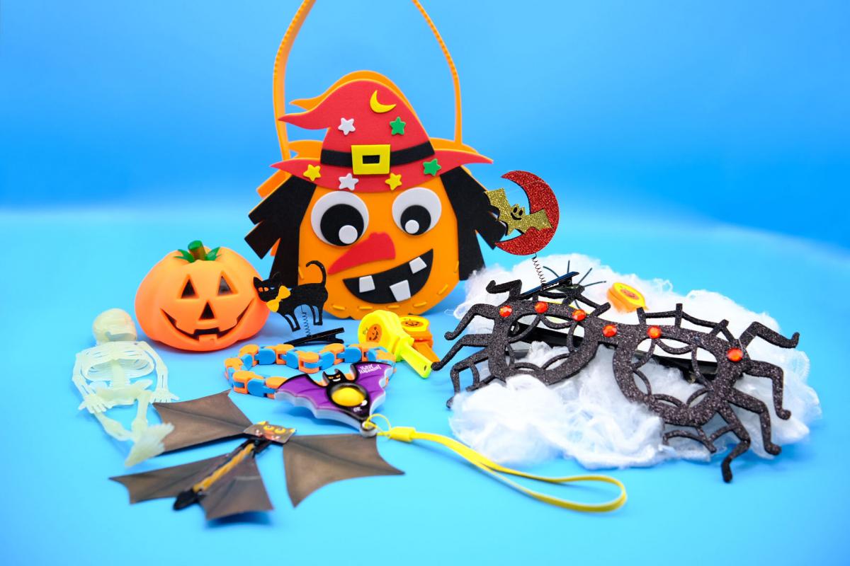 DIY万圣节玩具福袋Halloween Party 小朋友玩具手挽袋礼物亲子活动简易小手工