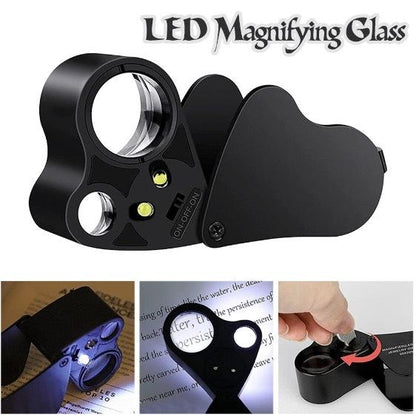 Jewelry Diamond Magnifying Glass LED Light 30x 60x Magnifying Glass Jewelry Diamond Amber Jade Identification Magnifying Glass