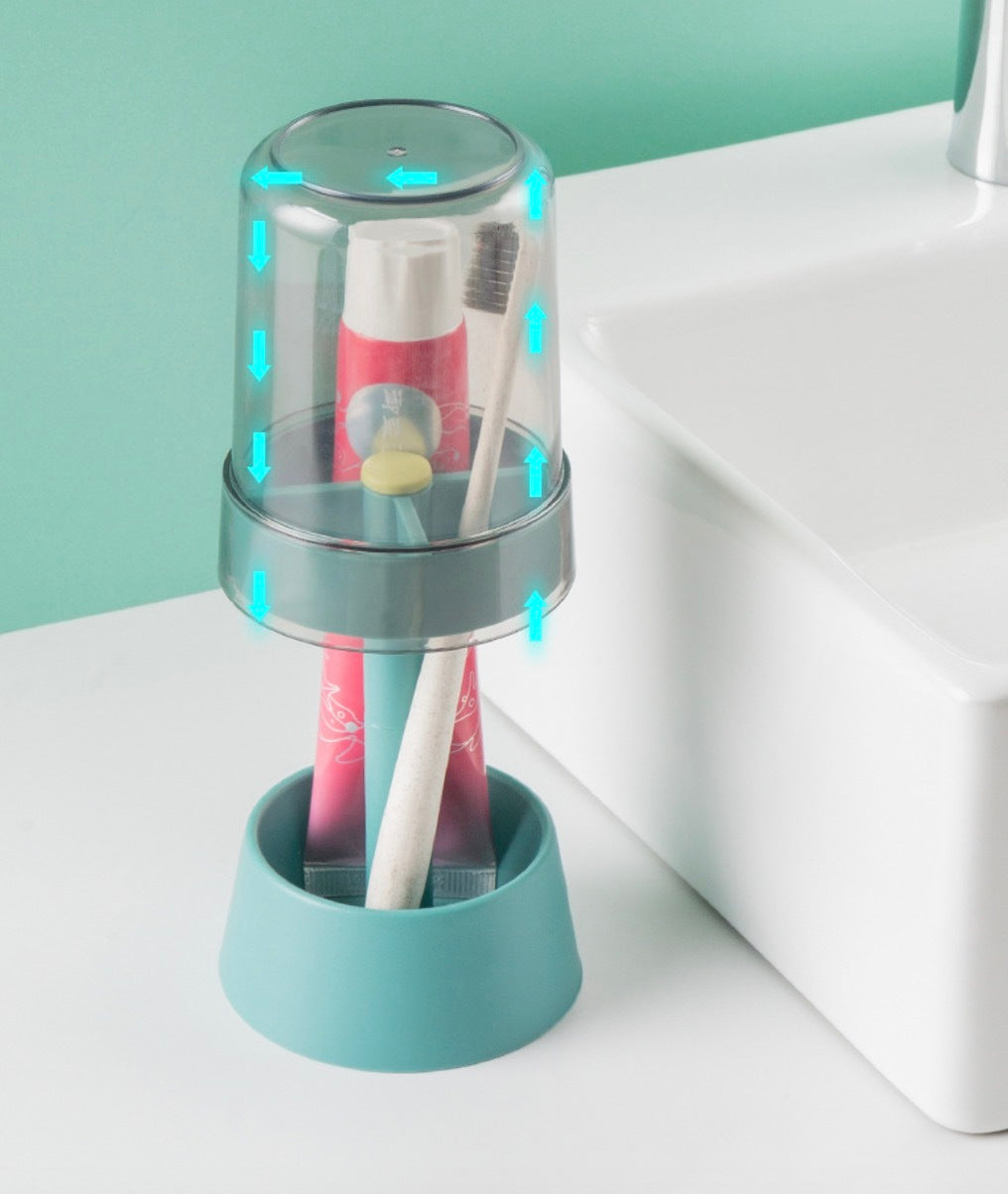 Creative toothbrush rack desktop wash cup set mouthwash cup holder portable travel toothbrush cup storage box