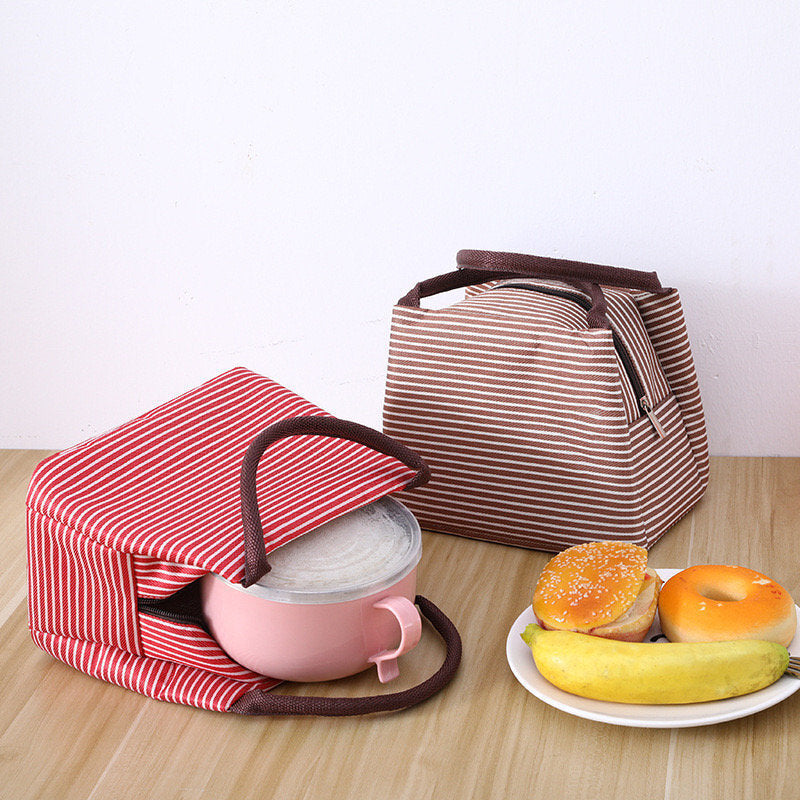 Japanese outdoor portable portable lunch box thermal bag [horizontal red]