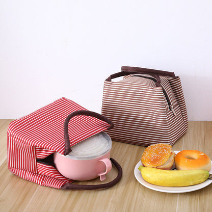 Japanese outdoor portable portable lunch box thermal bag [horizontal red]