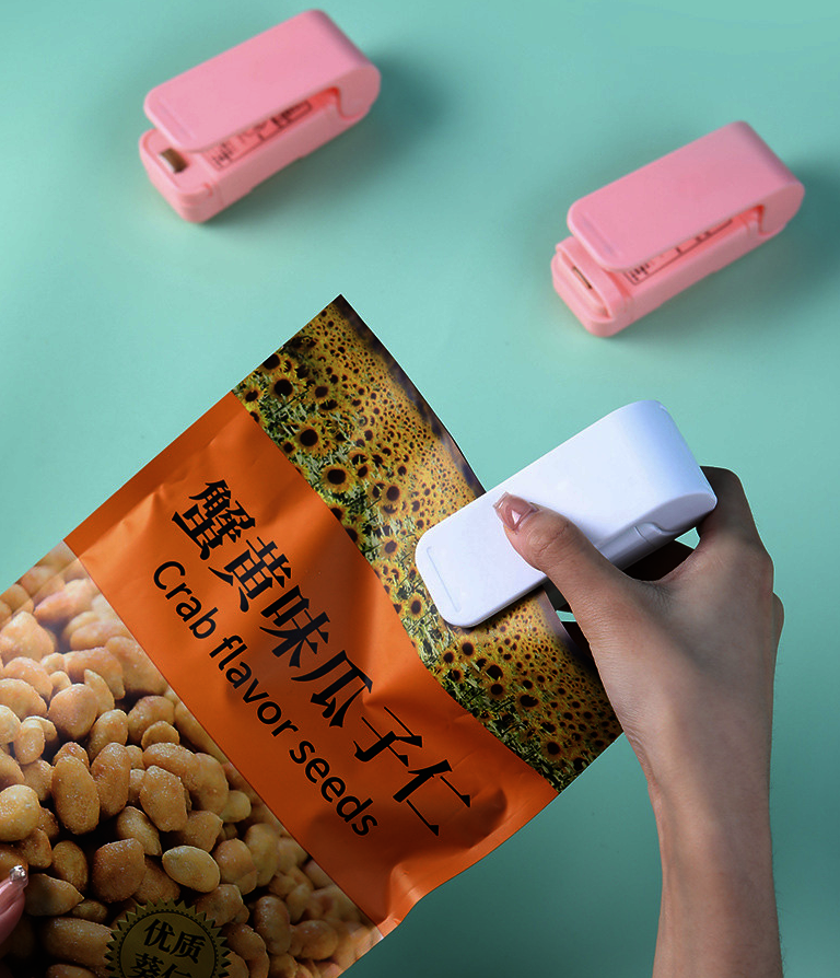 零食封口机小型迷你塑封机包装家用塑料袋食品保鲜抽真空封口机白色