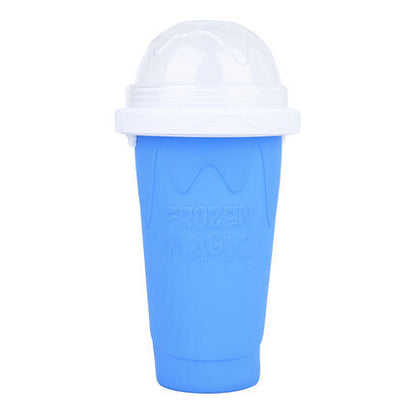 夏天解渴矽膠冰沙杯制冰杯網紅捏捏杯迅速制冷杯 水杯