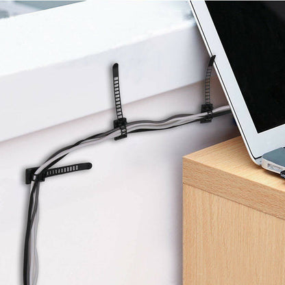 [10 Pack] Wire tie, adjustable fixed wire clip, adhesive fixed seat, driving recorder wiring buckle, wire network cable clip