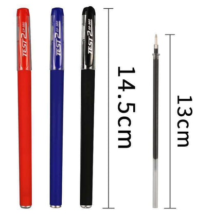 Matte rod gel pen 0.5 water pen signature water-based black pen student supplies office stationery black 10 sticks set