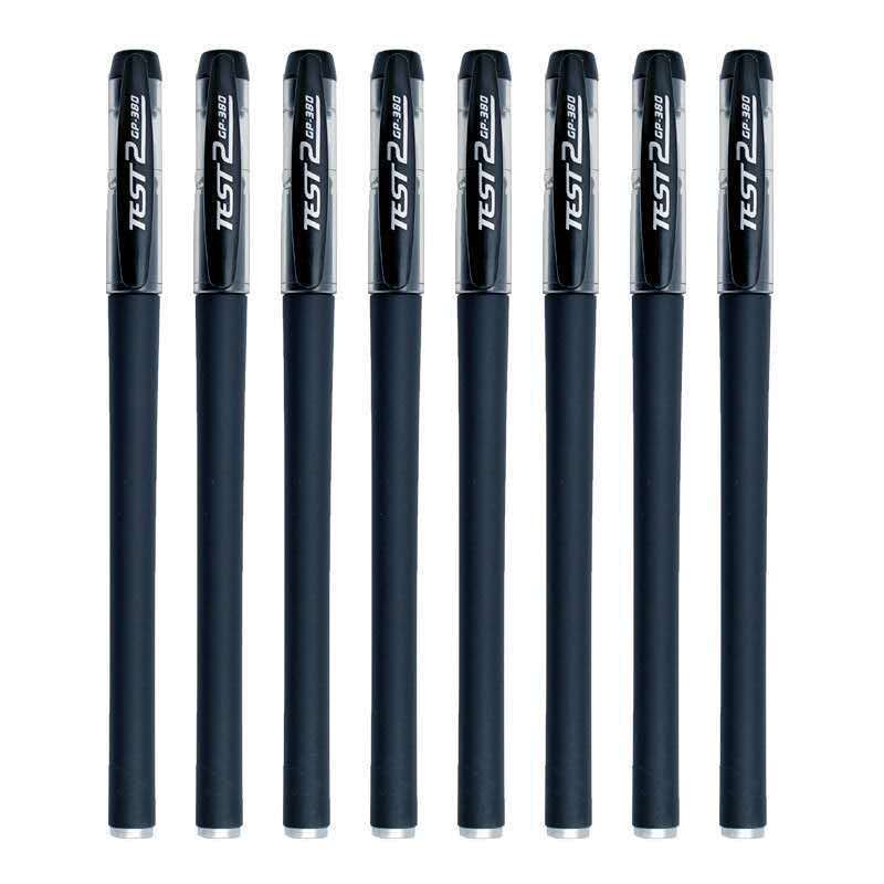 Matte rod gel pen 0.5 water pen signature water-based black pen student supplies office stationery black 10 sticks set