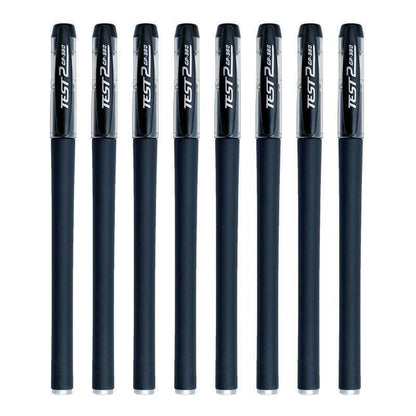 磨砂杆中性笔0.5水笔签字水性黑色笔学生用品办公文具黑色10枝一套