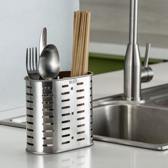 Stainless steel kitchen rack wall-mounted drain rack chopstick tube chopstick holder chopstick chopstick holder