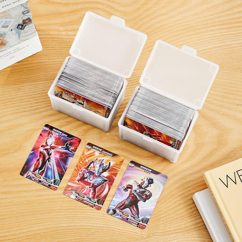 卡片收納盒可疊加名片整理收納盒透明帶蓋小物件儲物盒 透明色（2個裝） 卡片簿盒