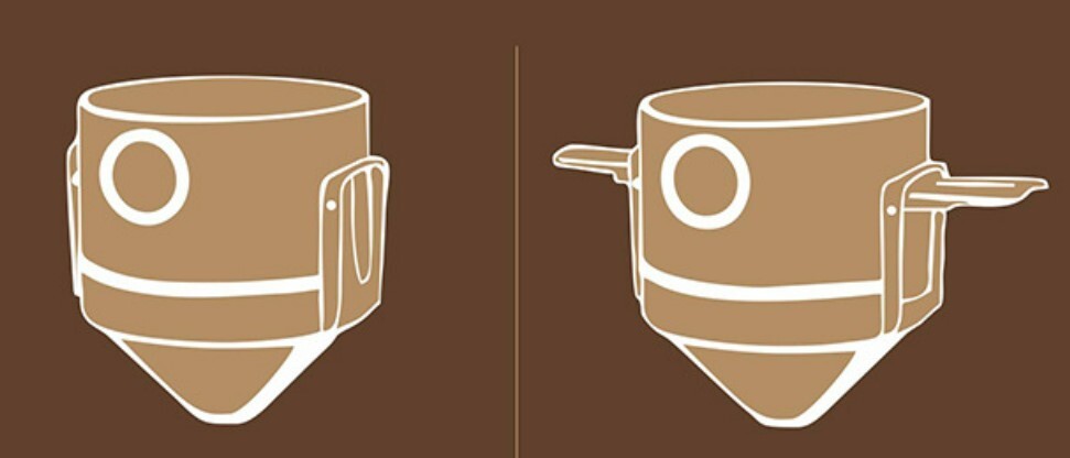 不锈钢咖啡过滤网折叠小天使咖啡滤杯白色咖啡杯