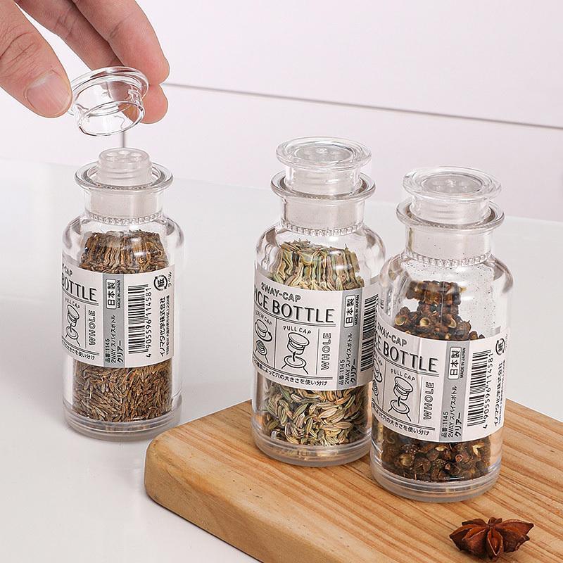 INOMATA seasoning jar kitchen transparent powder bottle picnic seasoning barbecue plastic seasoning bottle seasoning container