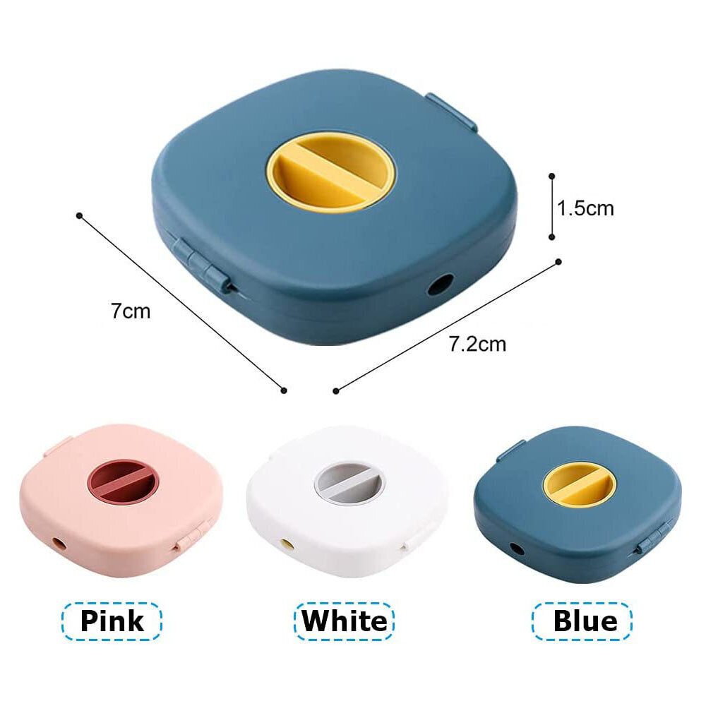 Pink charging cable storage box can be rotated to organize data cable storage box portable mobile phone cable organizer cable collector headphone cable multi-function mini rotating cable winder