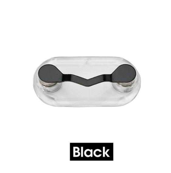 Black Creative Storage Magnetic Glasses Holder Magnetic Brooch Industrial License Plate Headphone Cable Glasses Clip Headphone Cable Storage Organizer Charging Cable Storage