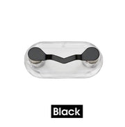 Black Creative Storage Magnetic Glasses Holder Magnetic Brooch Industrial License Plate Headphone Cable Glasses Clip Headphone Cable Storage Organizer Charging Cable Storage