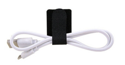 Multifunctional adhesive-backed devil felt wire storage and fixing straps (black) Desktop and wire storage
