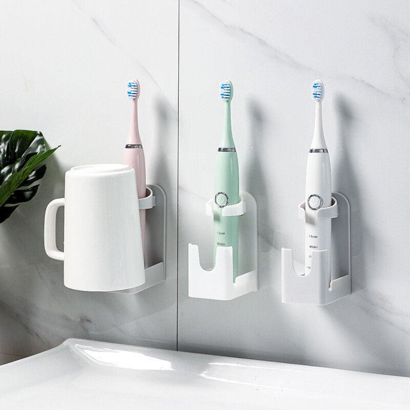 Electric toothbrush holder bathroom self-adhesive traceless toothbrush storage rack punch-free toothbrush cup holder toothbrush holder
