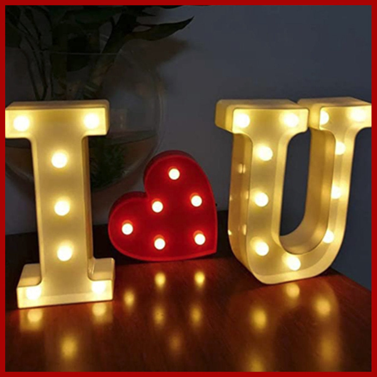 I love you proposal confession set romantic surprise scene arrangement letter lamp room decoration (rechargeable battery) 3 pieces in total