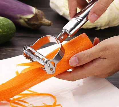 Stainless steel peeling knife multi-functional smiley face planer fruit, vegetable and melon planer potato grater double-headed peeler peeling knife planer