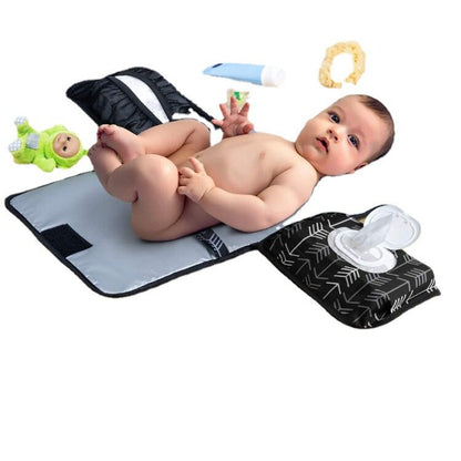 便攜式嬰兒換尿布墊 多功能可折疊防水寶寶隔尿墊 防水墊 隔尿床墊
