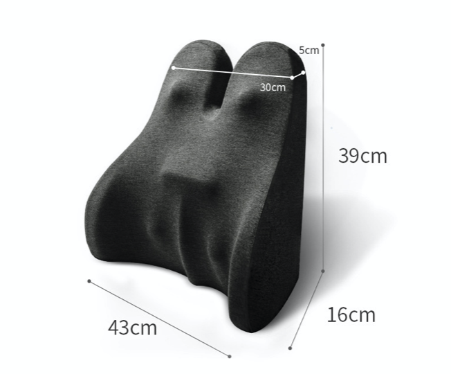 記憶太空棉座墊 腰枕 人工力學設計 椅墊 辦公室 護腰墊 汽車座椅 孕婦靠背墊 矯形姿勢墊 緩解背部疼痛 包圍型 零壓力 記憶棉靠墊辦公室腰靠汽車椅子護腰靠 骨骼 關節