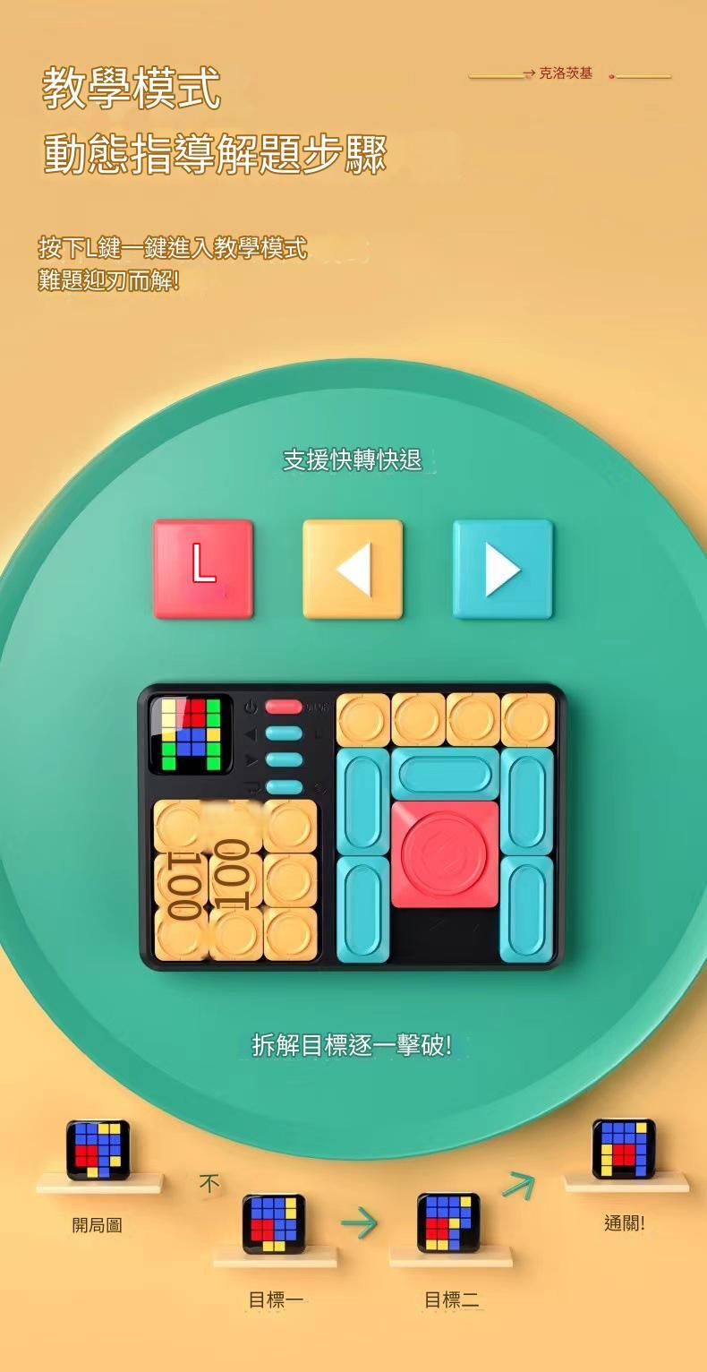 Super Huarongdao sliding puzzle children's intelligent electronic building blocks toy training logical thinking machine puzzle for boys
