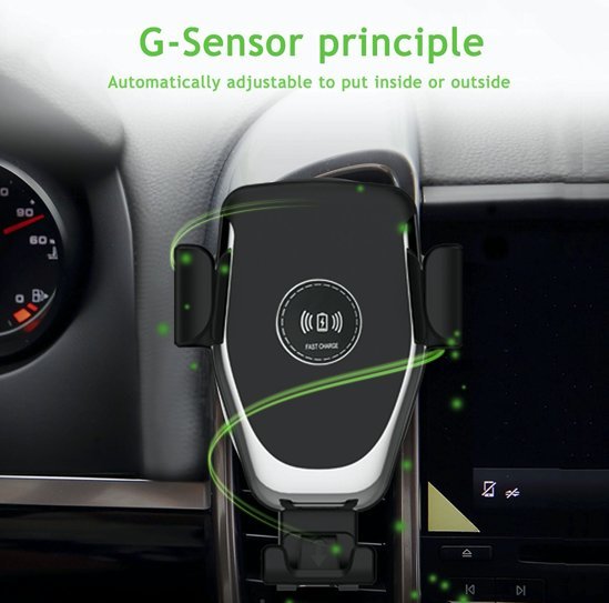 Wireless Phone Charging Stand Qi Charging Car Air Vent Mount Phone Holder Metal Magnetic Stand 360-Degree Rotating Adjustment GPS Map Compatible Easy to Use Black Diamond Clamp Air Vent Clamp Car Phone Mount