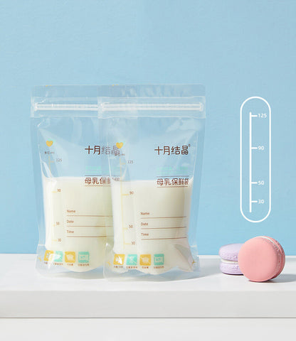 125ml 30片母乳储存袋保鲜袋一次性人奶真空袋储奶袋-直筒125ml 30片奶粉袋