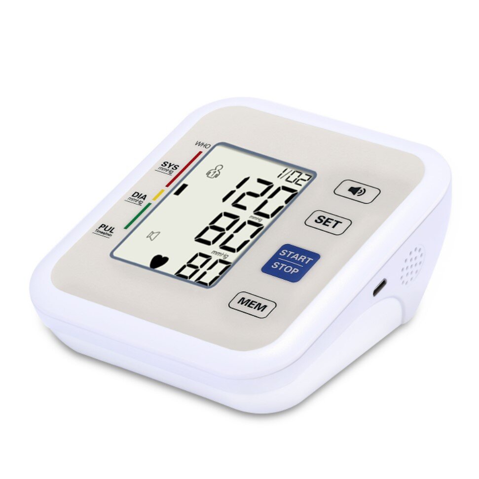 智能電子血壓計 臂式家用精準測量儀 數字自動測量血壓和心率 血壓計