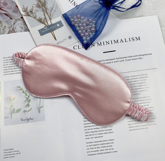 Double-sided simulated silk eye mask, mulberry silk eye mask, sleep light-blocking breathable eye mask for insomnia