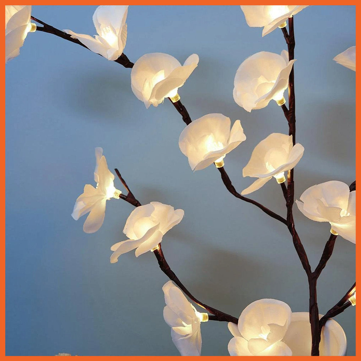 LED Japanese Orchid Lamp-White Christmas Lighting Indoor Decoration Phalaenopsis Orchid Lunar New Year Potted Orchid Lucky Lamp and Good Luck Interesting Lighting Indoor Lighting Room Light