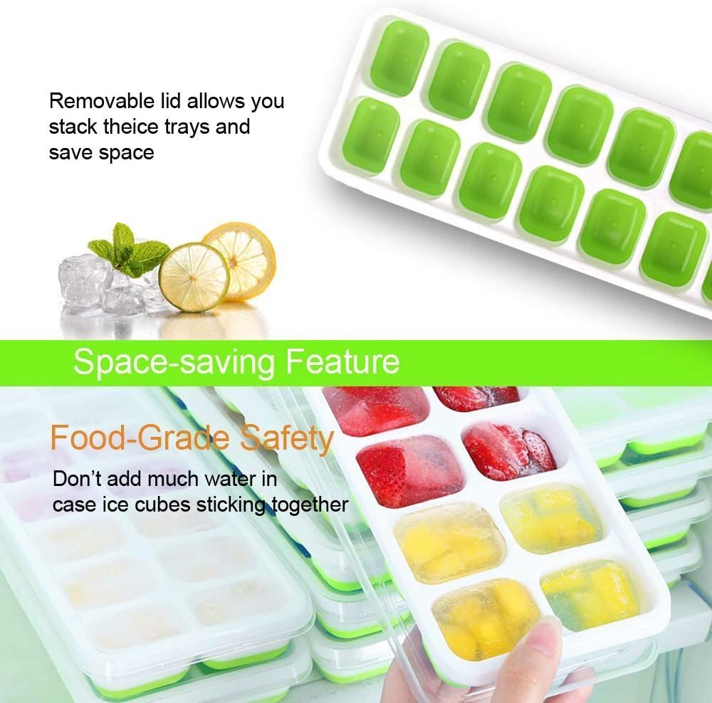 Single-piece push-type ice box (random color)