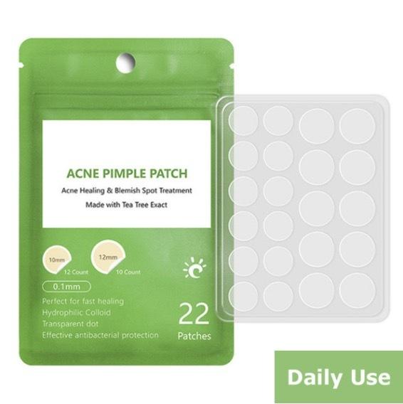 22 Tea Tree Acne Patch Daily Acne Patch Thin 0.1mm Acne Patch Transparent, Light and Fit Hydrophilic Colloid Acne Patch Acne Patch